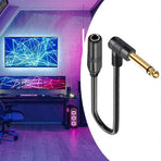 6.35mm Male to Female Stereo Cable for Guitar Amplifier Compatible with TRS 1/4 Inch 2m