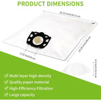 10 vacuum cleaner bags for Kärcher vacuum cleaners, compatible with wd4 wd5 wd6 mv4 mv5 mv6