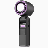 Portable Fan Handheld Mini Turbo Fan Battery ， High Speed Powerful Ice Cooling 5 Speed Adjustable Rechargeable Personal Fans for Beach Camping Travel Working （Starry Gray）