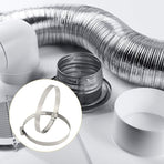 4 pcs Stainless Steel Hose Clamps - Adjustable For Fixing Flexible Hoses (141Mm-165Mm)