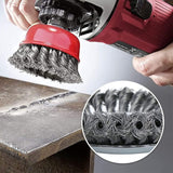 4 pcs Set Conical Brushes, Grinders, Wire Brush, Twisted Cup Brush, Sanding Brushes For Angle Grinder, Corrosion - Front View