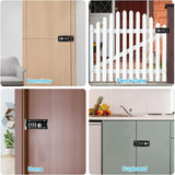 Combination Lock Latch 4 Digit Combination Lock Mechanical Code Door Lock Keyless Lock Slide Tamper Proof Door Lock For - Side View