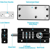 Combination Lock Latch 4 Digit Combination Lock Mechanical Code Door Lock Keyless Lock Slide Tamper Proof Door Lock For