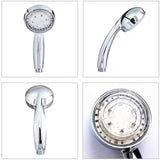 Intetech 7 Color LED Shower Head, Multicolor, Universal Fit - Top-Down View