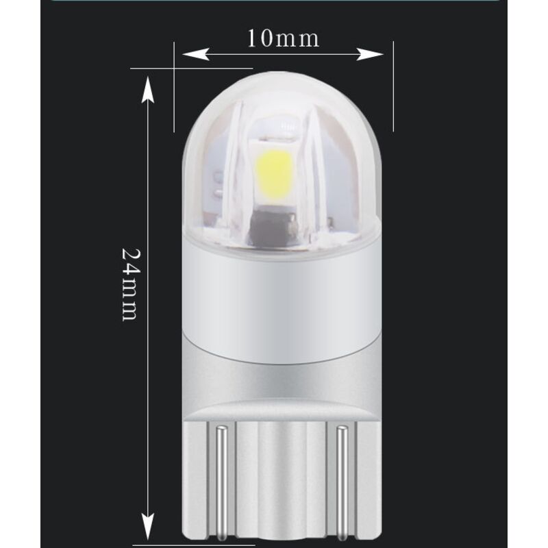 T10 W5W LED Side Marker Light 12V 6000K White 168 194 LED Turn Signal Light For Car Motorcycle License Plate Light Bulb