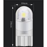 T10 W5W LED Side Marker Light 12V 6000K White 168 194 LED Turn Signal Light For Car Motorcycle License Plate Light Bulb - Front View