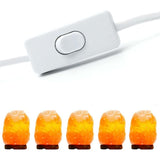 Salt Lamp Cable With Switch - E14-1.8M - Salt Lamp Socket, White - Top-Down View