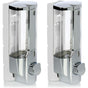 2X Wall Mount Soap Dispenser - Wall Mounted Soap Dispenser, Refillable - Soap Dispenser For Shower Gel And Shampoo