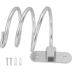 Hair Dryer Holder Aluminum Wall Mount Hair Dryer Holder Cable Rack For Kitchen Bathroom Accessories (Silver)