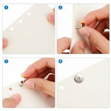 Binding Chicago Screws, 30 Sets Metal Chicago Button Binding Screws Assortment Kit Nickel Plated Binding Screws Binder