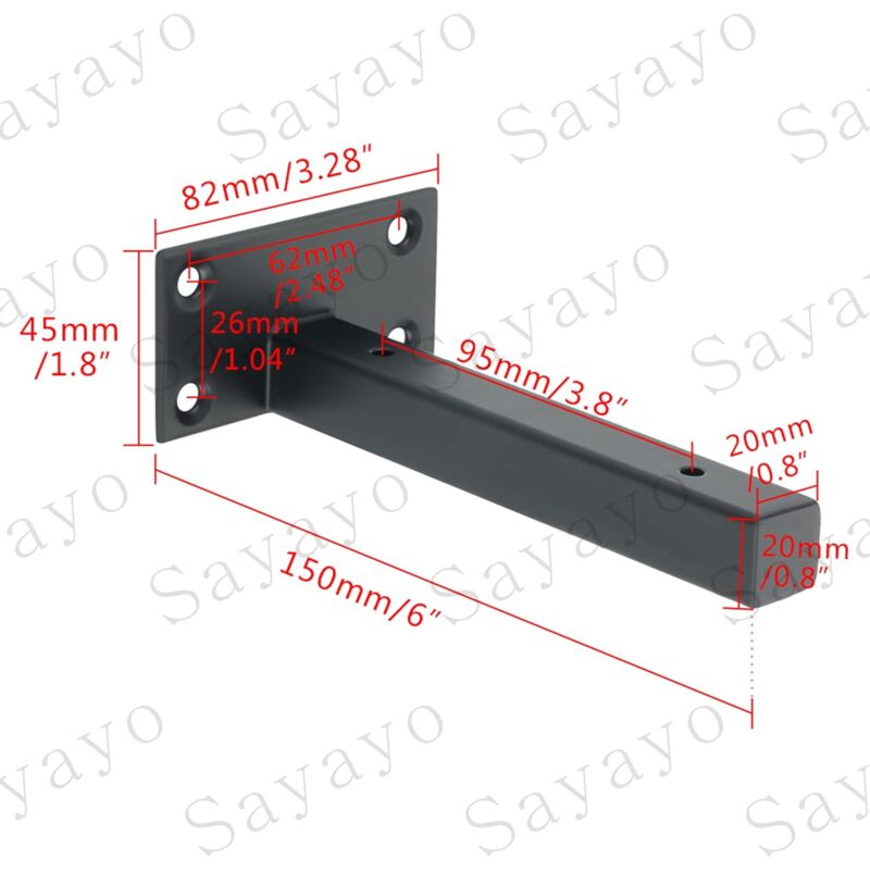 Industrial Shelf Bracket Stainless Steel Wall Mounted Shelf Support Metal Bracket For Floating Board Concealed Bracket