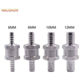4 pcs Set Non-Return Valves 6/8/10/12Mm, Aluminum Alloy Fuel Valve With Arrow For Petrol Diesel Car Boat Motorcycle - Front View