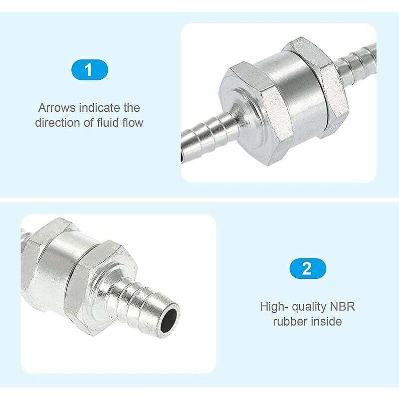 4 pcs Set Non-Return Valves 6/8/10/12Mm, Aluminum Alloy Fuel Valve With Arrow For Petrol Diesel Car Boat Motorcycle