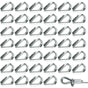 50 pcs M2 304 Stainless Steel Wire ROpe Thimbles Heart Thimble For Steel Cable For 2Mm Wire ROpe