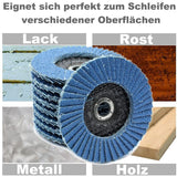 5 pcs 76 X 10Mm Flap Discs - Grit 60 80 120 For 10.8 10 8 12V 12 76 - Accessories For Stainless Steel Wood Grinders And - Side View