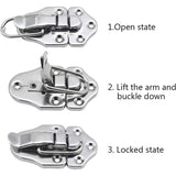 8 Toggle Clasp Latches Toggle Lock Lever Clasp For Jewelry Box Gift Boxes Toolbox Suitcase And Chest - Silver