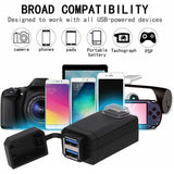 Motorcycle Charger 2 Usb Ports Socket Adapter Quick Charge 3.0 12-24V Usb Mobile Phone Power Charger With Switch For - Top-Down View