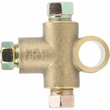 Brake Line Tee Pipe Connector T Shape 3 Way Adapter With 3 Male Nuts Short Union M10 3/16 Inch 10Mm Hose+3 Way Brake