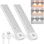 2 pcs Wireless LED Closet Lights, Dimmable Under Cabinet Lights, Motion Sensor, 3 Lighting Modes, Closet Light For