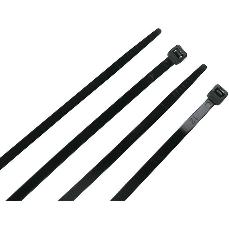 Cable Tie 200 X 2.5 Mm, Cable Tie, Rilsan Nylon Cable Ties, Cable Ties 200 Mm, Black, Pack Of 1000 Pieces.