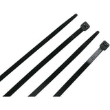Cable Tie 200 X 2.5 Mm, Cable Tie, Rilsan Nylon Cable Ties, Cable Ties 200 Mm, Black, Pack Of 1000 Pieces. - Front View