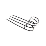 Cable Tie 200 X 2.5 Mm, Cable Tie, Rilsan Nylon Cable Ties, Cable Ties 200 Mm, Black, Pack Of 1000 Pieces. - Top-Down View