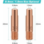 Mig Contact Nozzle, Welding Contact Tips, 20 pcs Copper Contact Tip For 15Ak Mig Welding Torch Consumables(0.8)