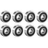 8 pcs Deep Groove Ball Bearing 6000Rs Two Sealed 10X26X8Mm Carbon Steel