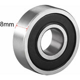 8 pcs Deep Groove Ball Bearing 6000Rs Two Sealed 10X26X8Mm Carbon Steel