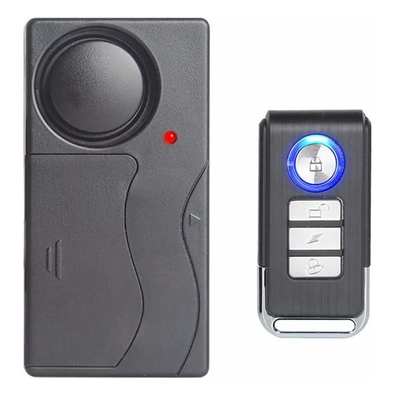 Wireless Vibration Alarm, Anti-Theft For Bicycle/Motorcycle/Car/Vehicles/Door/Window, 110Db Sound (Remote Control