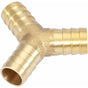 Brass Hose Barb, 3 Way Y Type Brass Hose Barbed Fitting Adapter Connector For Water/Oil/Gas/Air Pipes (12Mm 1Pc)