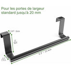 Kitchen Towel Bar, 2 pcs Set Kitchen Towel Holders, Matte Black