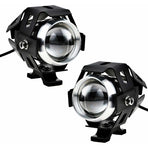 2 pcs 125W Motorcycle Headlight Extra LED Fog Light Motorbike Spotlight 1200Lm U5 Waterproof Motorcycle Scooter 4