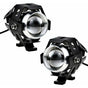 2 pcs 125W Motorcycle Headlight Extra LED Fog Light Motorbike Spotlight 1200Lm U5 Waterproof Motorcycle Scooter 4