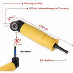 90 Degree Right Angle Drill Adapter Yellow Angle Driver 6.35Mm Hex Shank Driver And Screwdriver Drill Attachment With