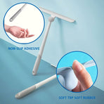 Silicone Shower Squeegee, White Shower Glass Squeegee, Multi-Purpose Silicone Squeegee For Windows, Mirrors, Glass,