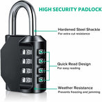 Padlock, Code Lock, Gym Lock, Waterproof Outdoor 4 Digit Resettable Combination Lock For School Gym Locker, Shed,
