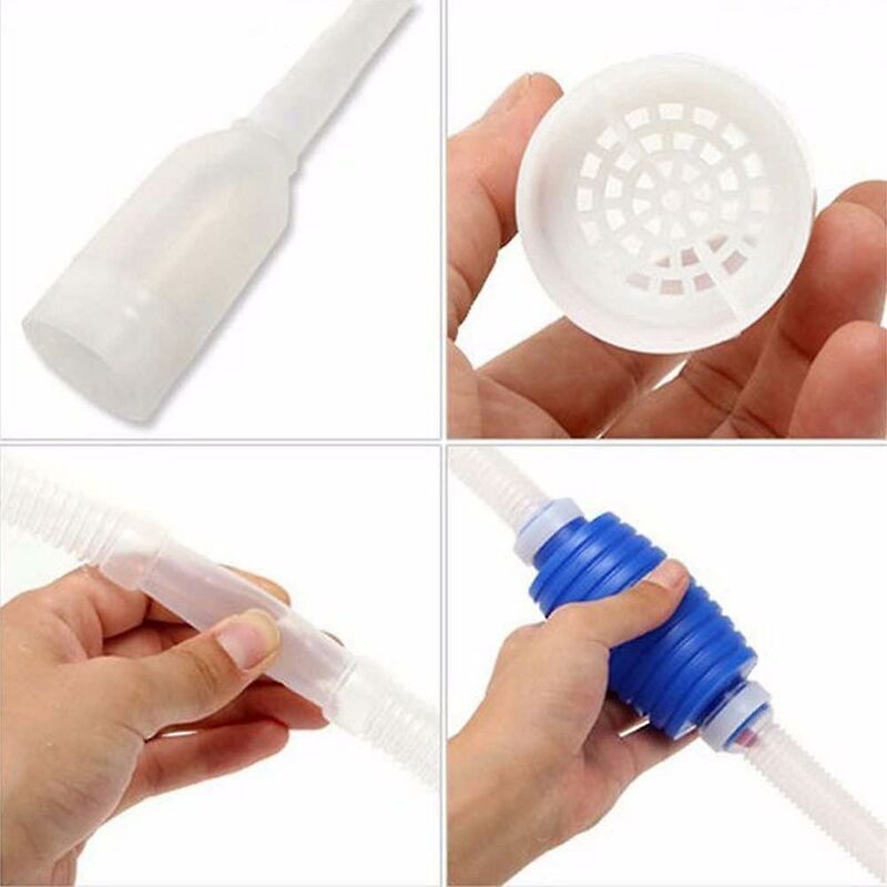 Clean Aquarium Siphon Tank Cleaning Accessory Hand Pump Tube Sucks Water 160Cm