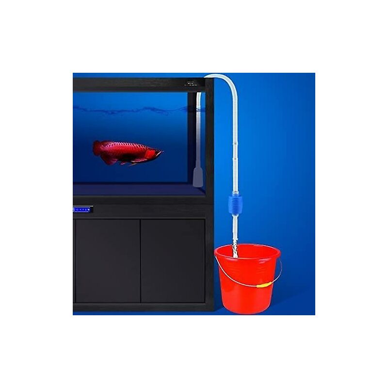 Clean Aquarium Siphon Tank Cleaning Accessory Hand Pump Tube Sucks Water 160Cm