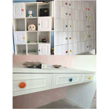 Red Ceramic Drawer Pulls And Knobs Furniture Handle Door Knob For Kids ROom Pack Of 10 (Comes With Screws) - Top-Down View