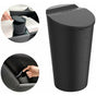 Small Car Trash Can With Lid - Car Cup Holder - Car Door Pocket Trash Can - Garbage Bin For Car, Home, Office - Black