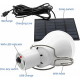 Portable Solar Light LED Bulb Solar Powered With Solar Panel For Garden, Patio, Indoor, Outdoor, Hiking, Camping, Tent,