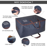 100L Garment Bags, Thick Oversized Organizer Storage Bag, Travel Bag (Blue)
