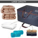 100L Garment Bags, Thick Oversized Organizer Storage Bag, Travel Bag (Blue) - Top-Down View