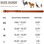 Leather Dog Collar, Adjustable Dog Collar Soft Padded Leather Cushion For Small, Medium Or Large Dogs, Brown, M