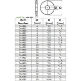 C62085 - Pack Of 20 Large Flat Washers - M8X24Mm H 2Mm - Zinc Plated Steel Din9021 - Top-Down View