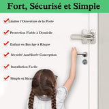 2Pack Security Door Lock Steel Window Guard Lock Entry Door Without Chain Lock Latch For Window Door - Front View
