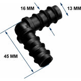 Maitys Pipe Connectors For 16Mm Irrigation System (Elbow)