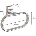 Oval Towel Ring Solid Brass Polished Chrome Elegant Wall Mount-Sunny