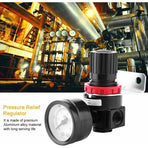 1 pcs Air Pressure Regulator Ar2000 G1/4 Pneumatic Control Compressor With Gauge